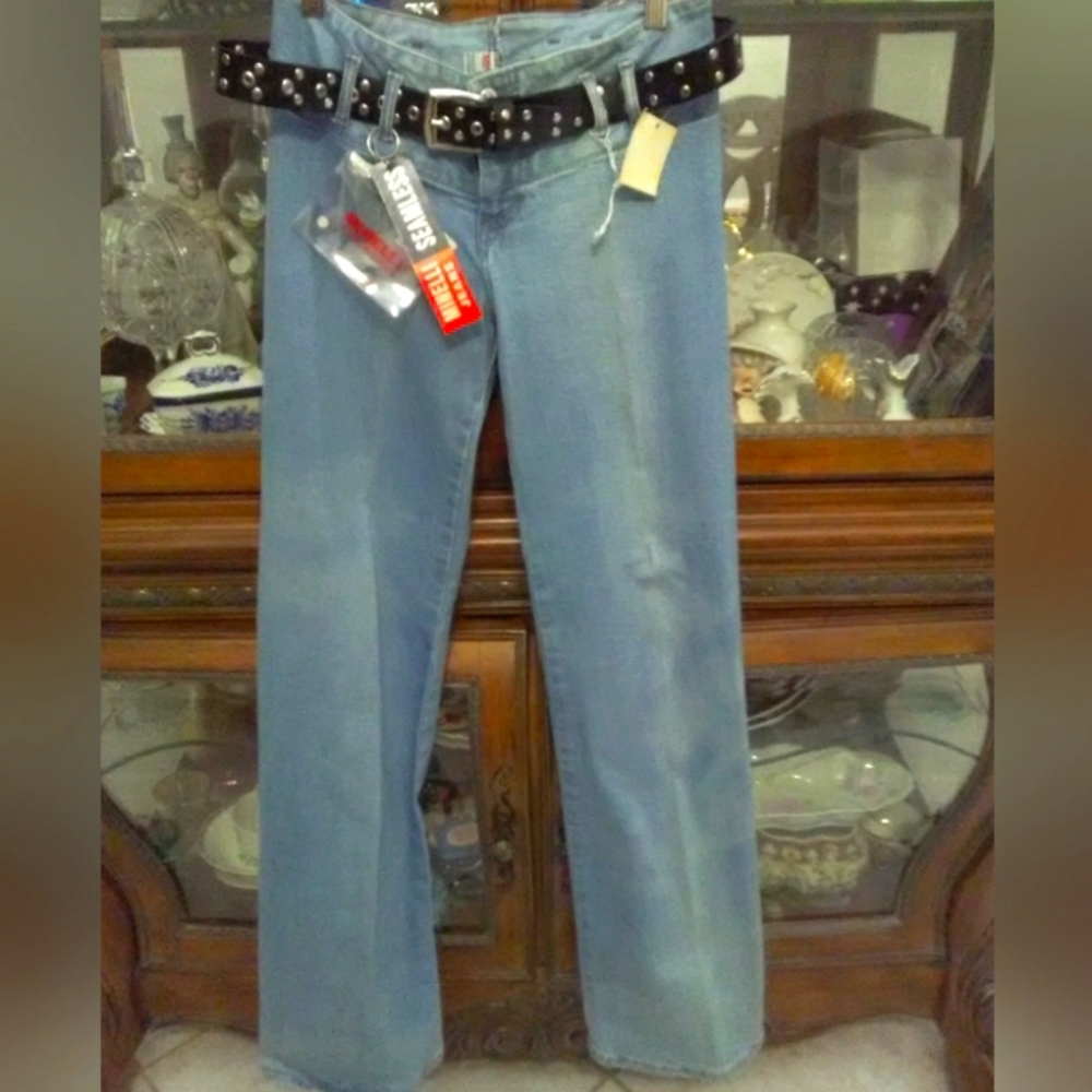 BNWT vintage MINELLI JEANS HOT SZ.5 / W STUDDED BELT VENEZUELA